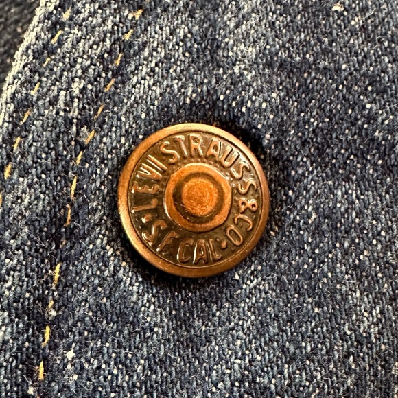 VTG 1970s Orange Tab Made in USA Levi’s Denim Vest - Picture 5 of 9